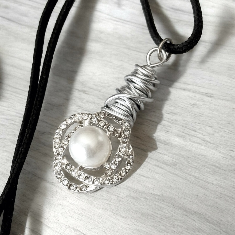 5 For $25💫Silver Pearl Pendant Necklace Pendant - Picture 3 of 4